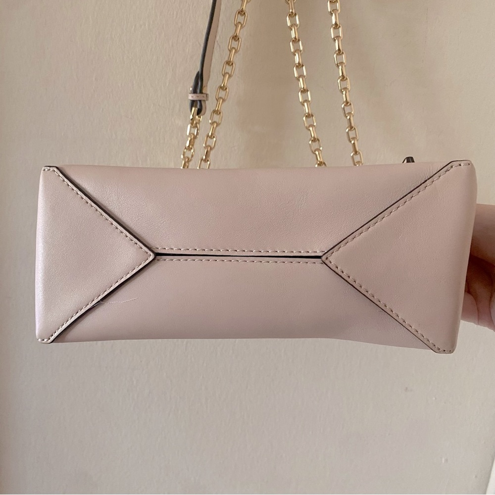 Michael Kors CeCe Pale Pink Flap Handbag w Gold Tone Studs & Studded Chain - Picture 6 of 9
